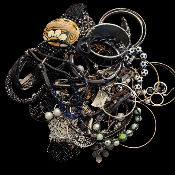 2+lbs Mixed Jewelry Lot Vntg & Modern Broken Craft Repair Mixed Costume Fun - Picture 4 of 6